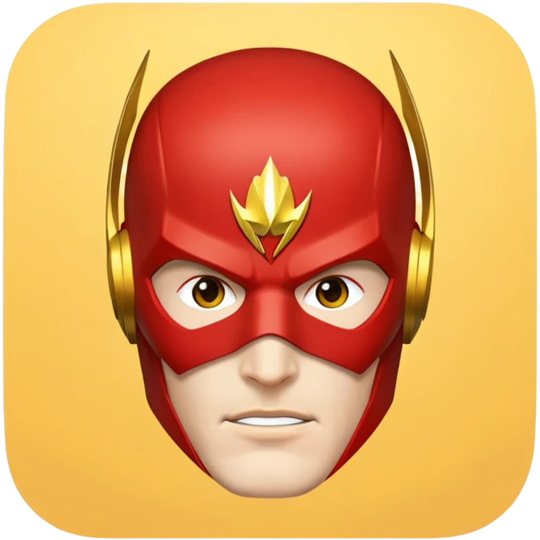 classic Flash superhero face with mask emoji