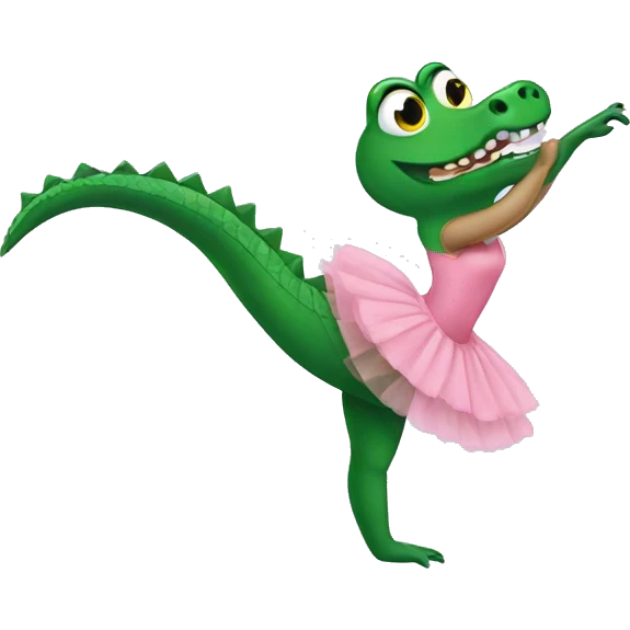 alligator ballerina emoji