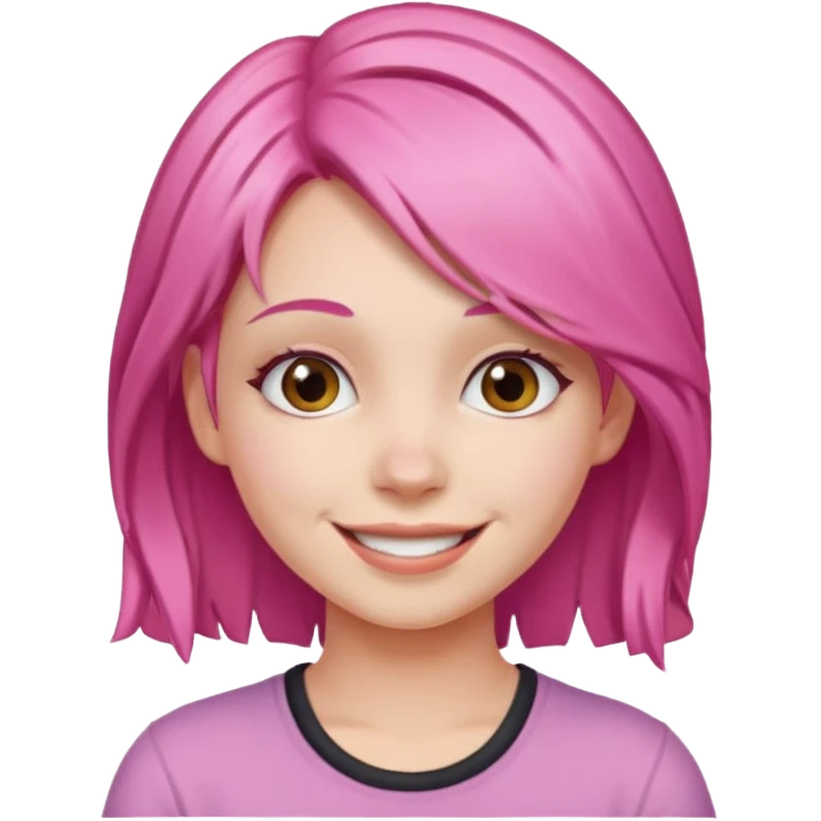 pink hair girl emoji