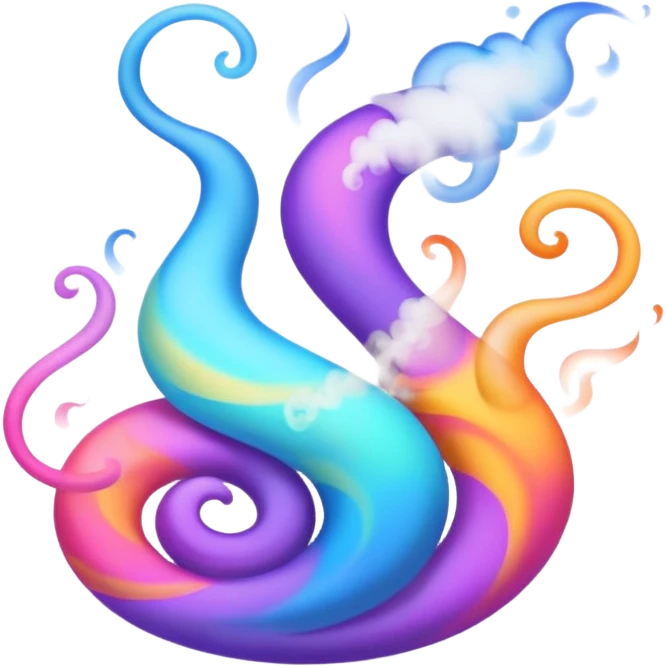 Disney-style whimsical swirling magical smoke effect emoji