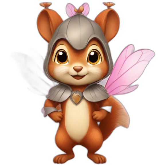 A squirrel in a fairy costume emoji