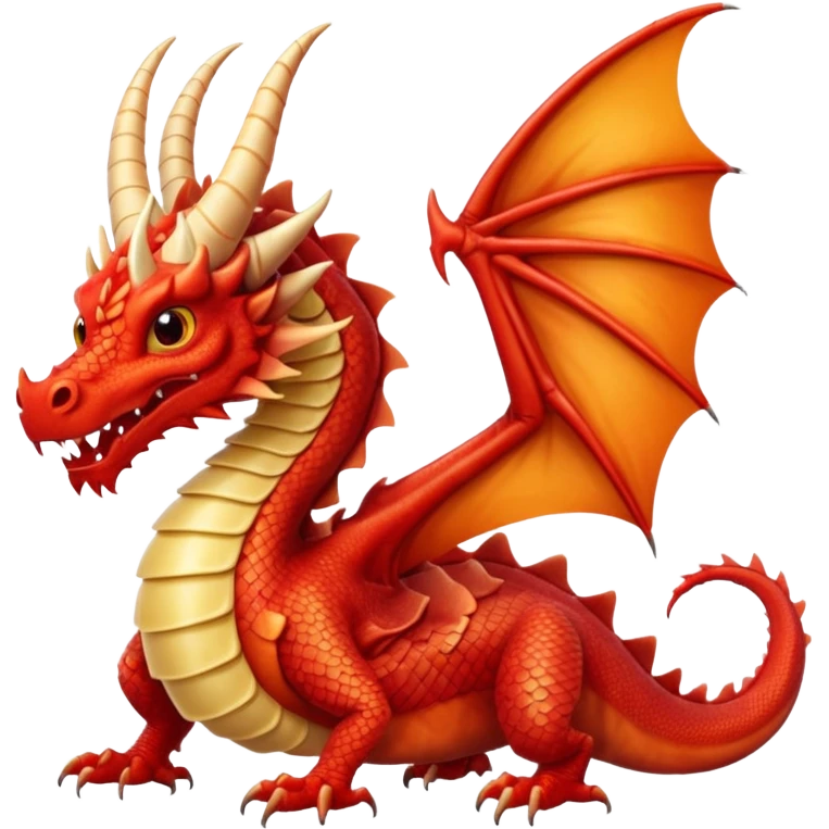 Dragon con cuerpo de pasta canelloni que el cuerpo enga su cuerpo normal con patas y que tenga tres cabezas de dragon emoji