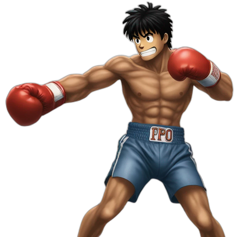 Ippo from hajime no ippo with boxing gloves emoji