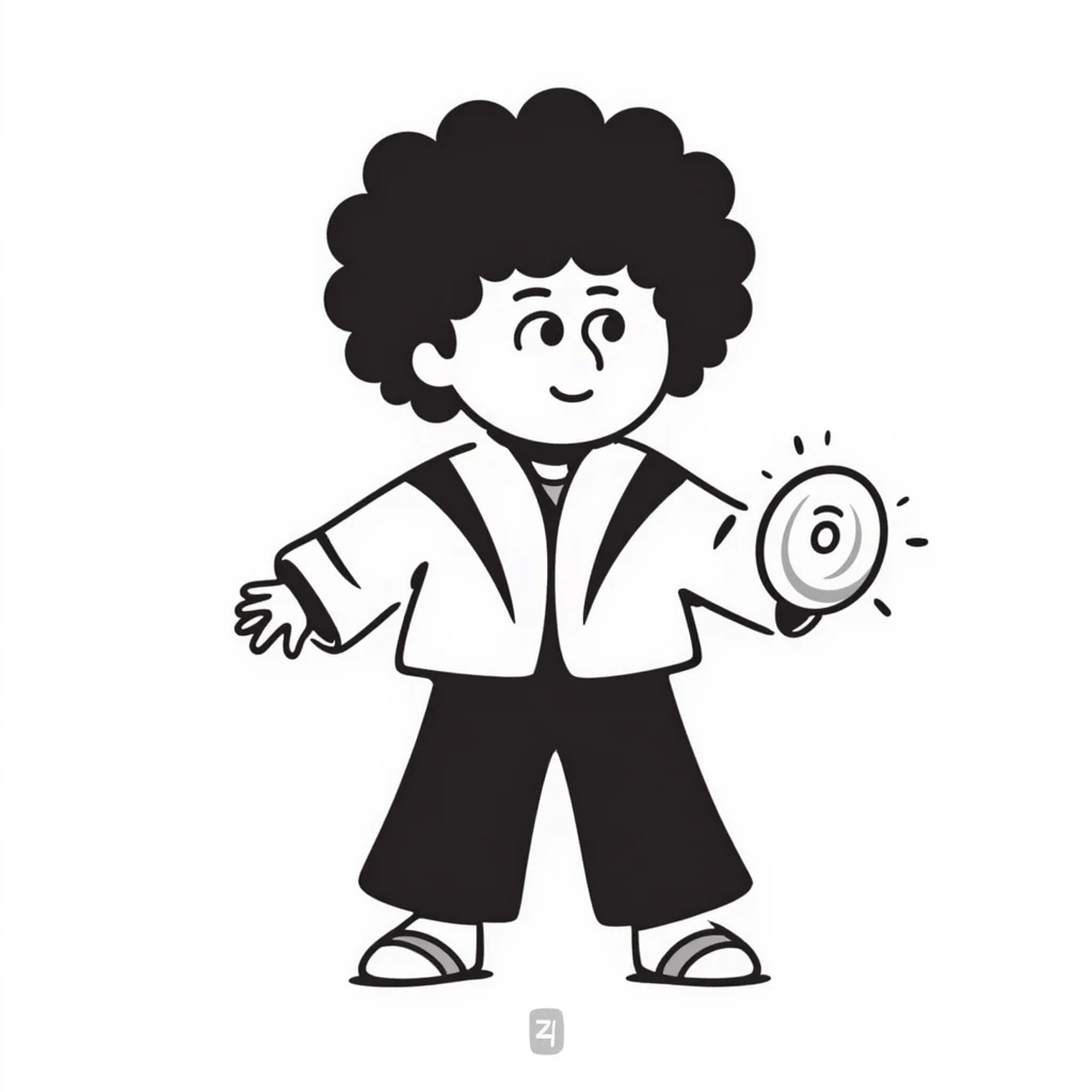 Cabbage Patch Kid as Tron warrior holding a disc, 80's retro sci-fi style emoji