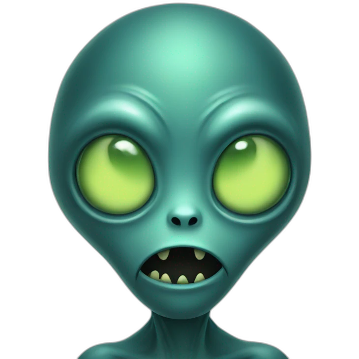 afraid alien emoji