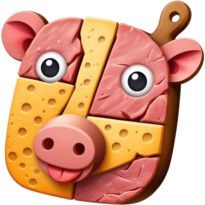picasso abstract art SPAM MEAT painting emoji