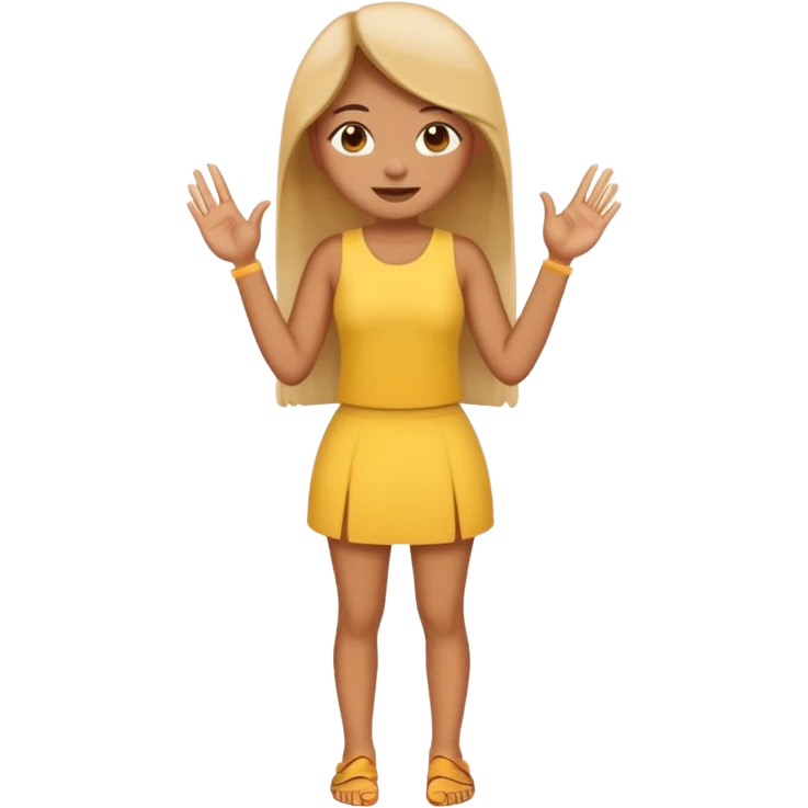 full body realistic emoji girl with fingernails emoji