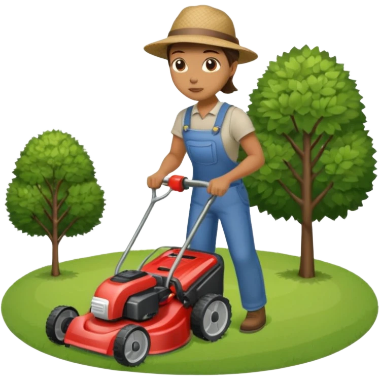 mowing the yard emoji