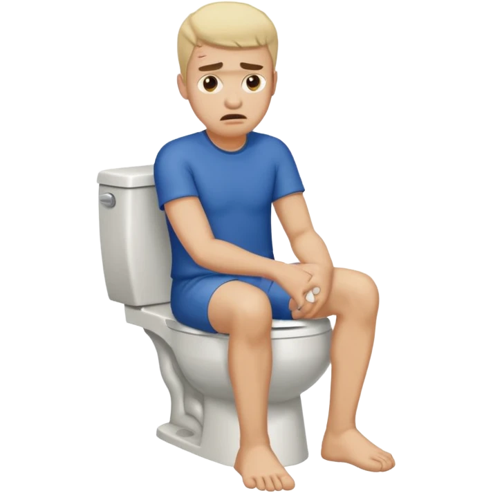 Man on toilet trying to hurry  emoji