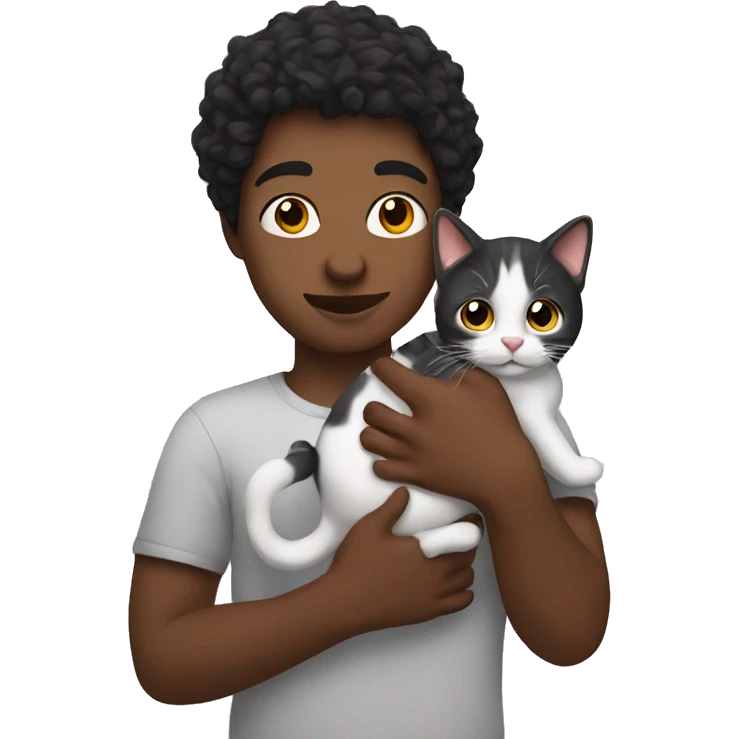 myself holding a cat emoji
