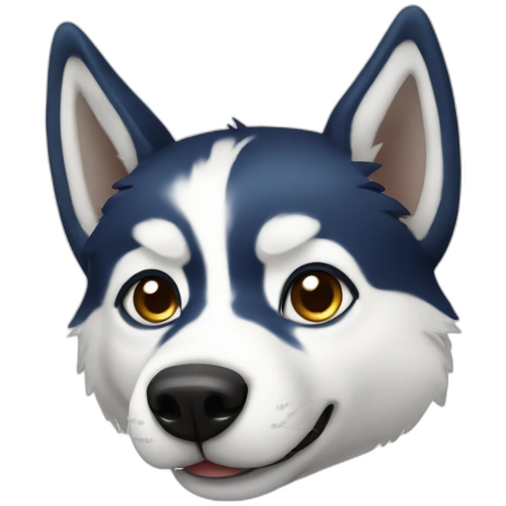 Husky avec des yeux bleu emoji
