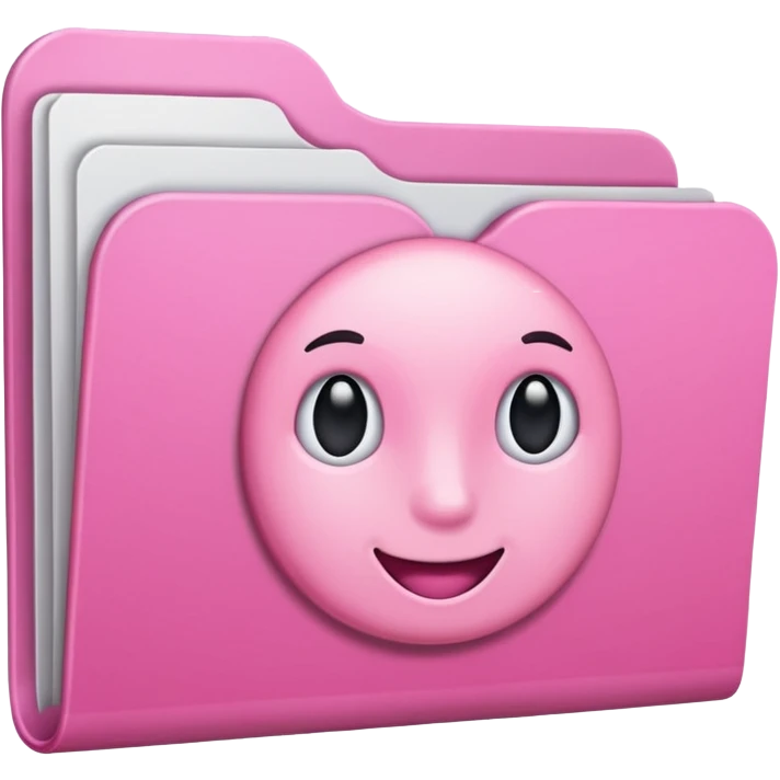 simple pink folder emoji