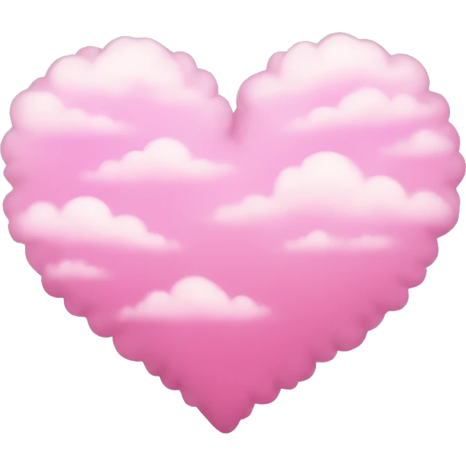 Pink cloudy heart emoji