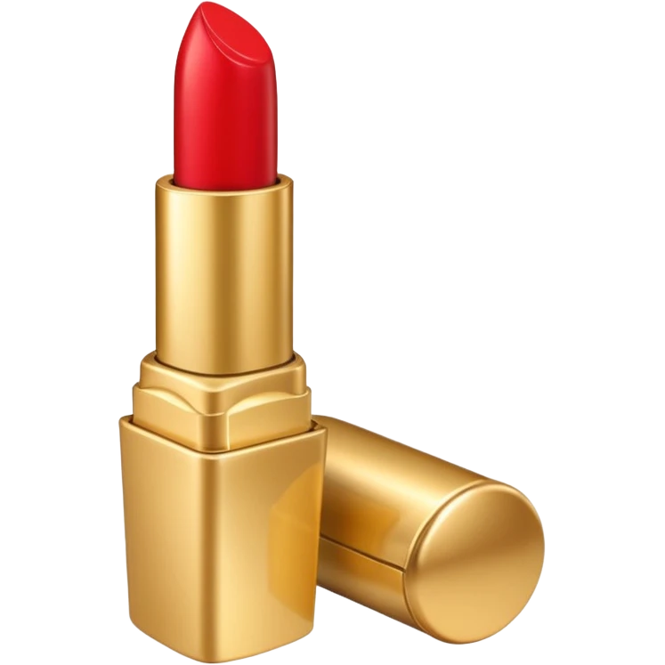 Red lipstick in golden package emoji