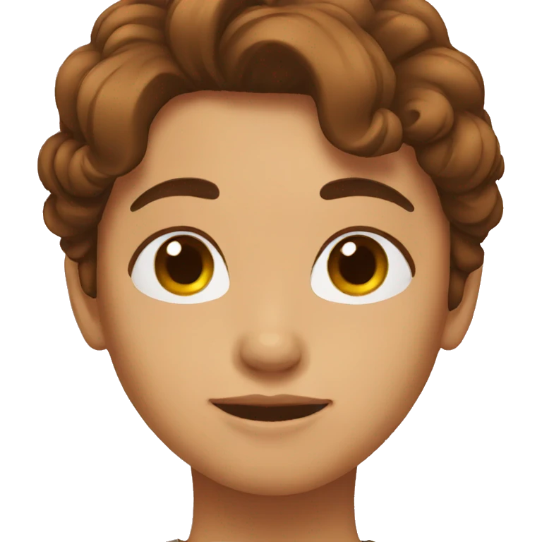 brown hair emoji