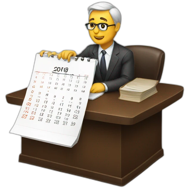 Calendar lawyer emoji