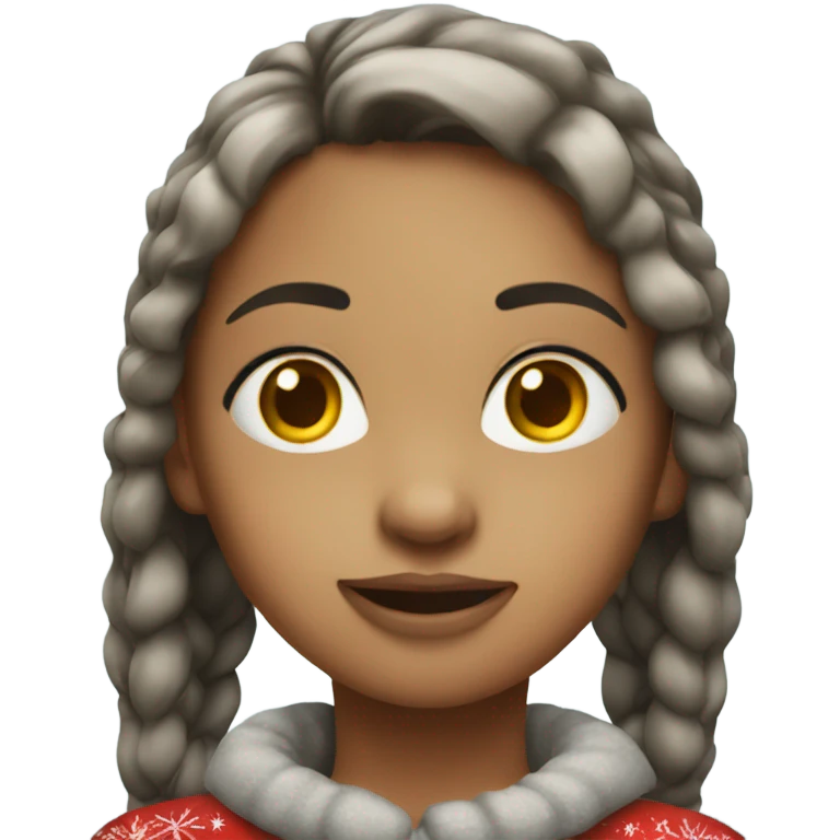 Girl in christmas emoji