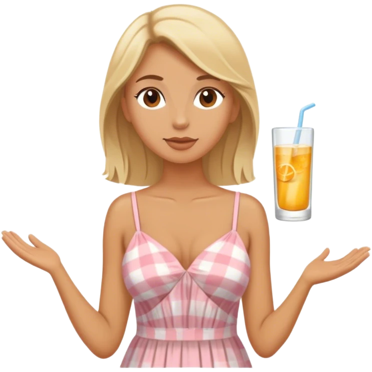 Luxury blonde model, brown eyes, honeymoon travel emoji