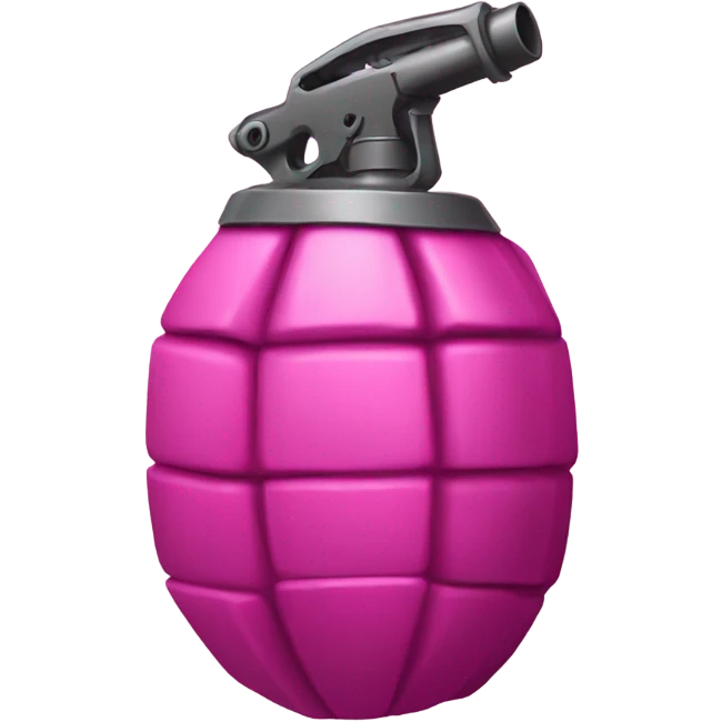 Pink grenade emoji