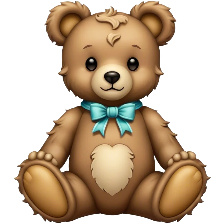 vintage rococo teddy bear in a caribou color emoji
