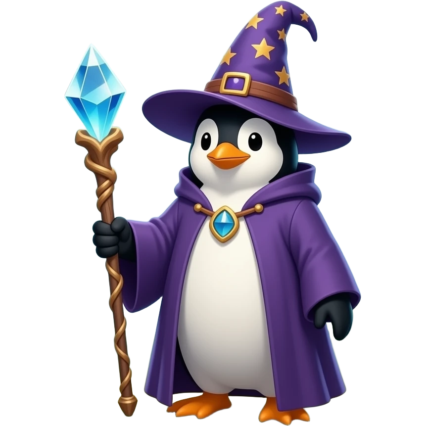 Penguin Wizard emoji