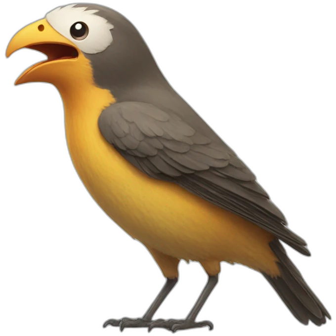 bird screaming emoji