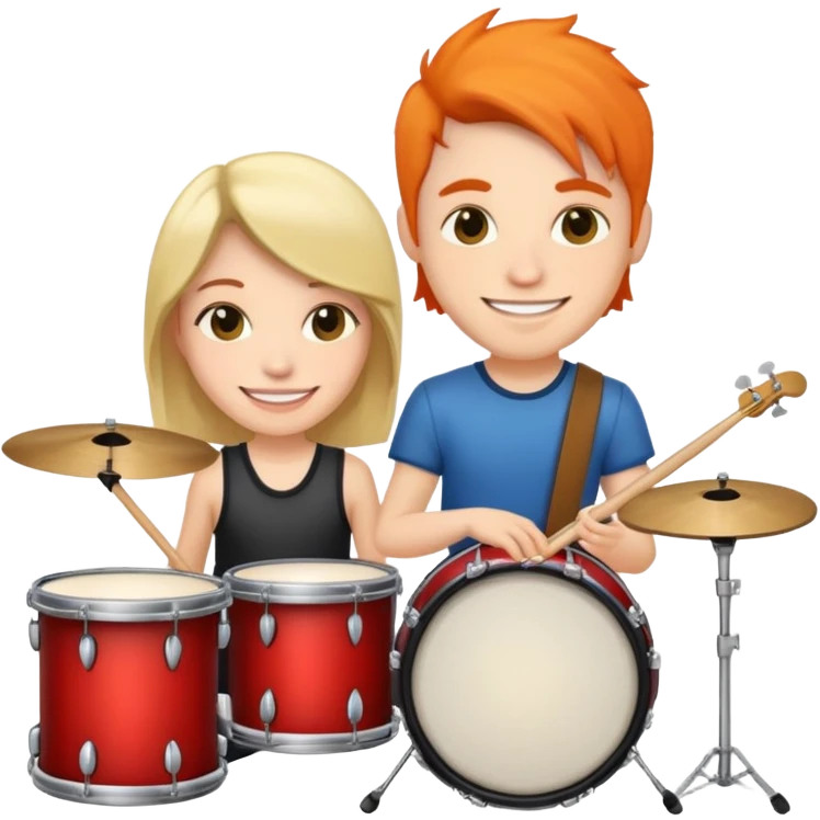басист смеется с ударника emoji