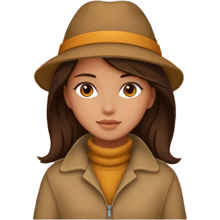 Brunette fall girl emoji