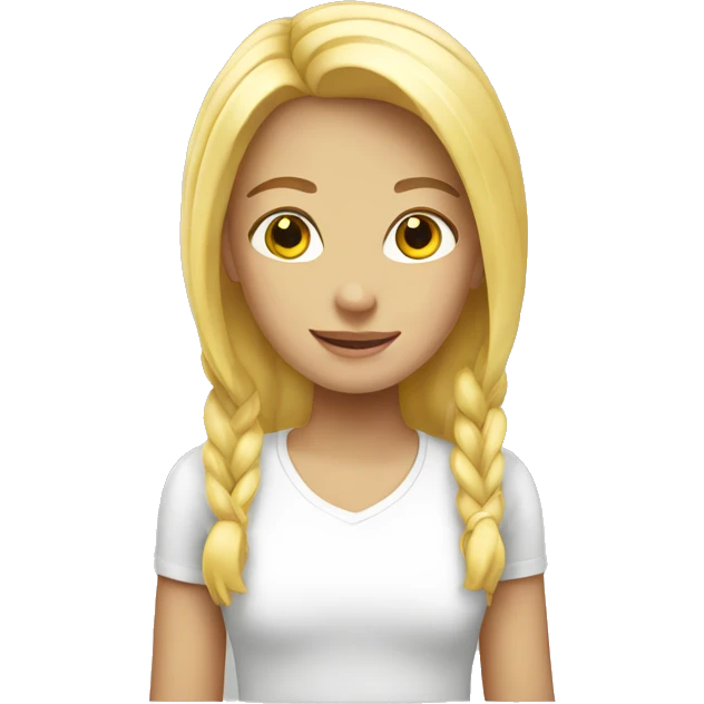 Blond girl white,  emoji