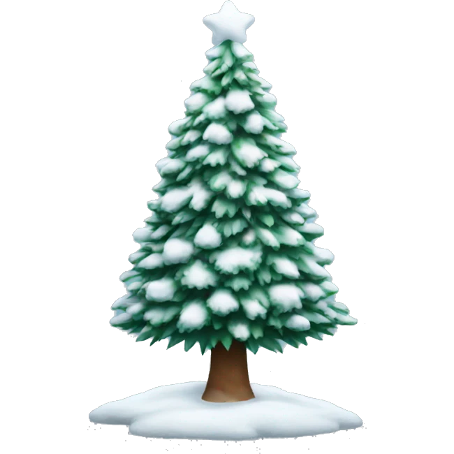 Snowy Christmas tree emoji