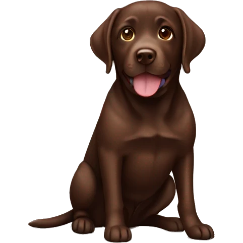 Chocolate lab emoji