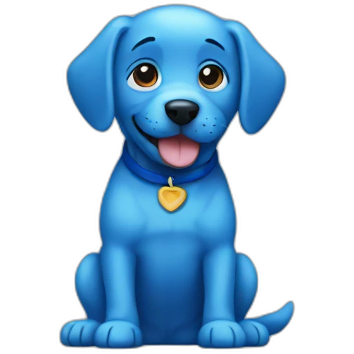 blue dog emoji