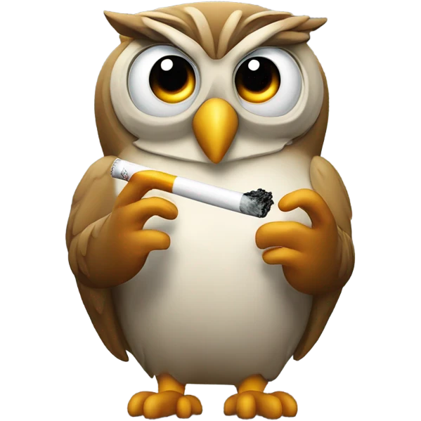Owl Smoking emoji