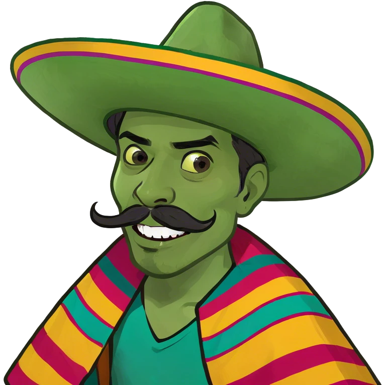 Mexican biting his lip emoji