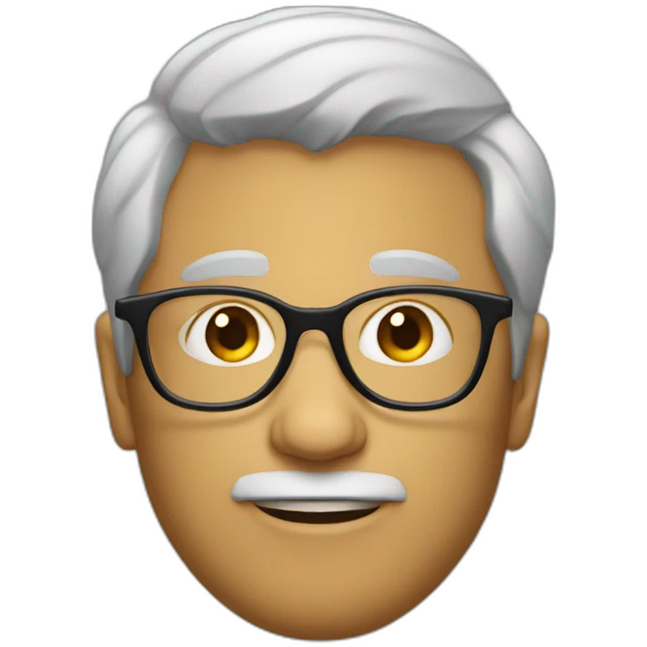 logical and factual person wearing glasses emoji
