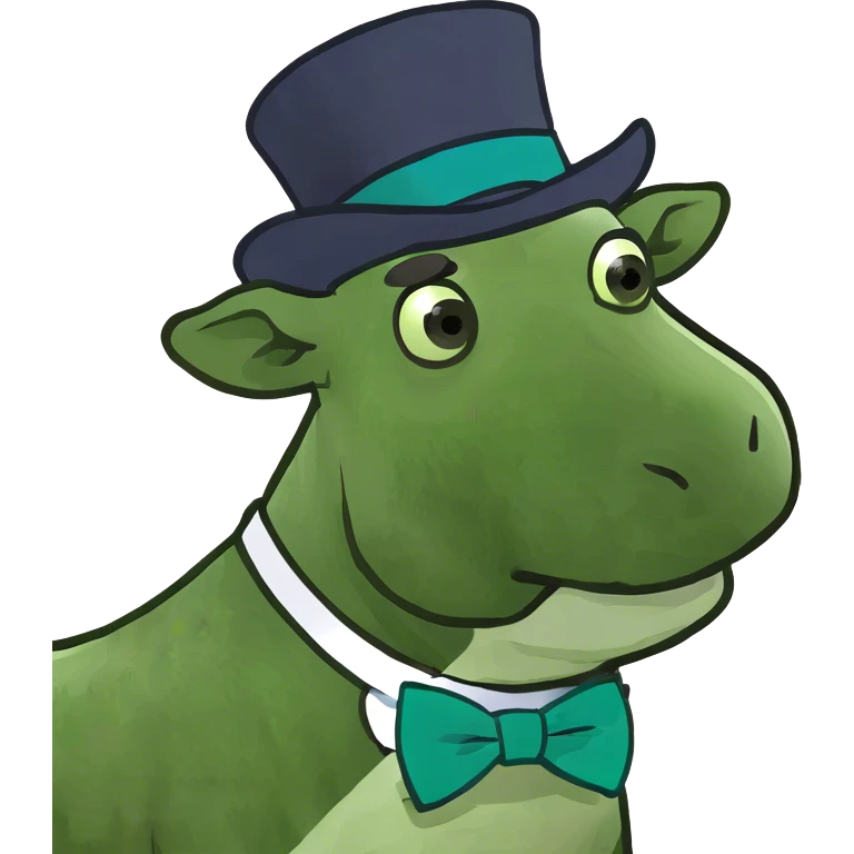 Cow with hat emoji