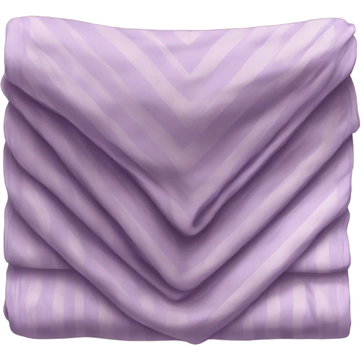 cozy light purple folded blanket with thin brown stripes emoji