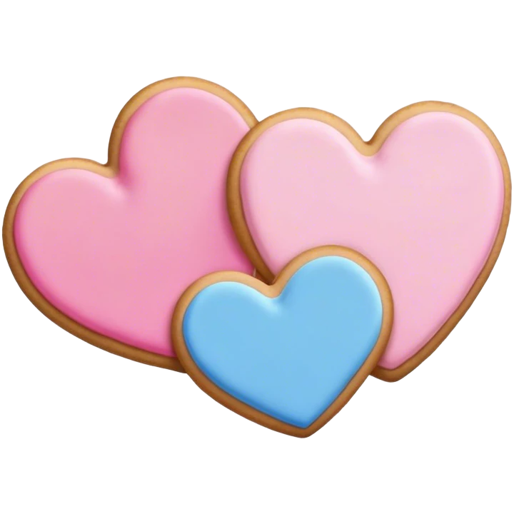 Cookie heart twins  emoji