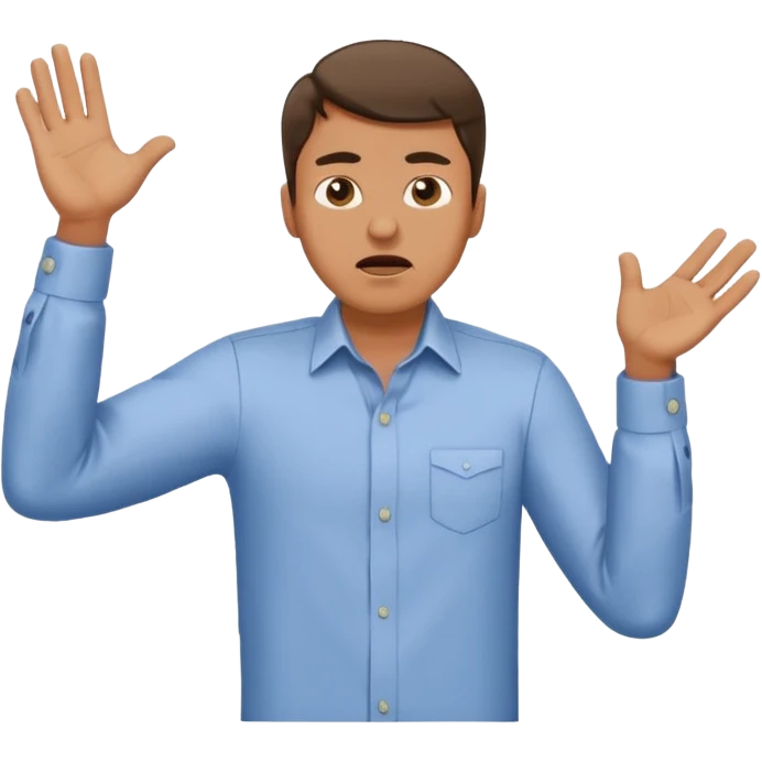 A man throwing papers in the air, frustrates emoji