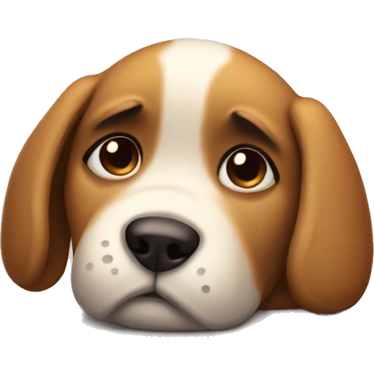 very sad puppy  emoji