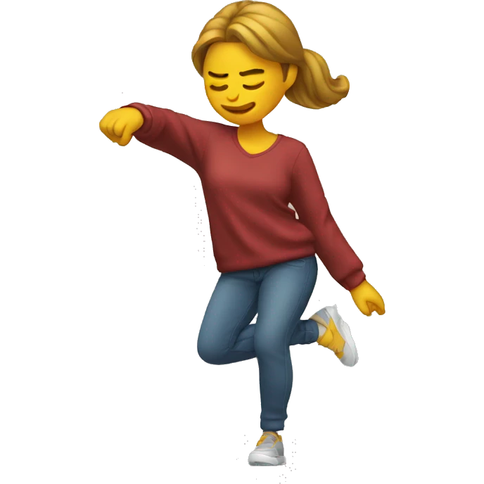woman dabbing emoji