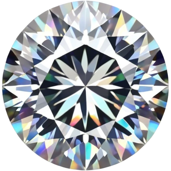 Make it 3D emoji style: add a silver jewelry setting to the round cut white diamond with subtle holographic glow emoji