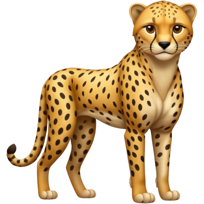 High resolution of a full body cheetah emoji