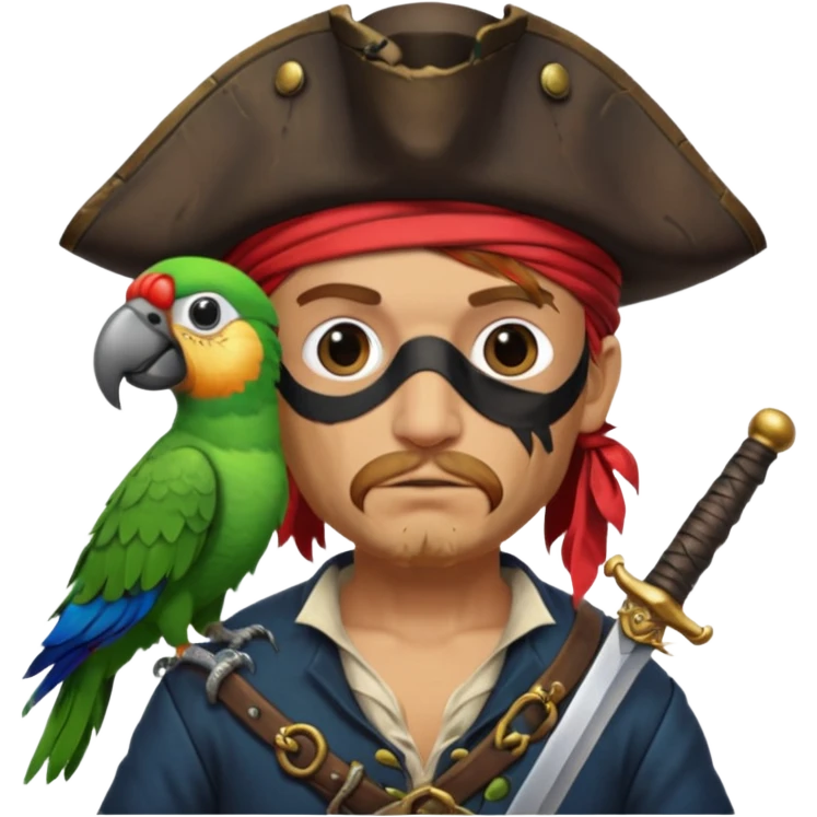 pirate and parrot emoji