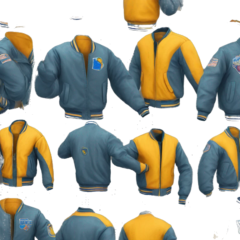 bomber sport university jacket product, clothes, isolated emoji