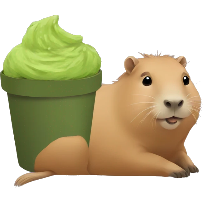 capybara and matcha emoji
