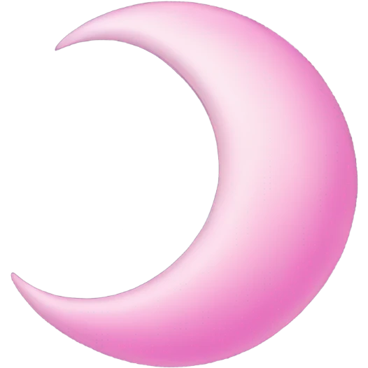 Pink crescent moon with lights  emoji
