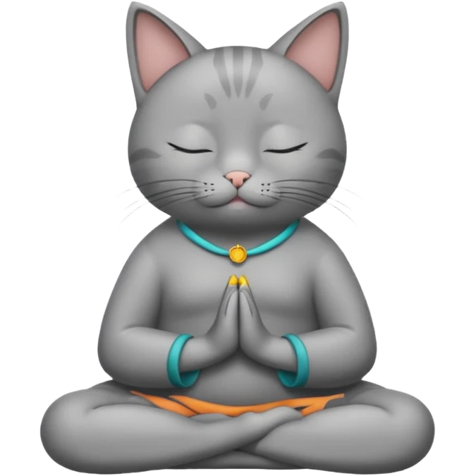 Gato yogin emoji