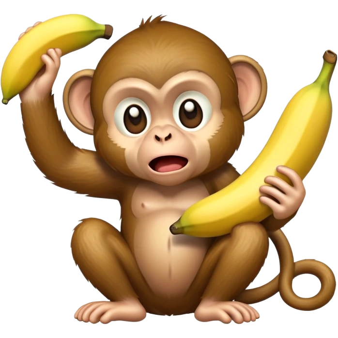 monkey with banana crying  emoji