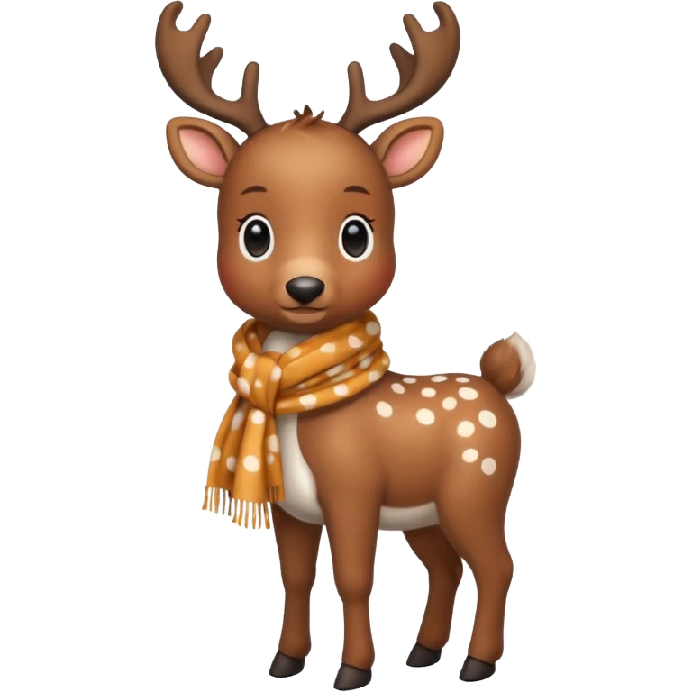 reindeer baby  cute, full body scarf  emoji